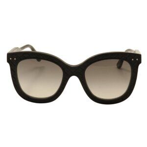 NEW Bottega Veneta Calfskin Leather & Acetate Cat Eye Sunglasses w Origi…
